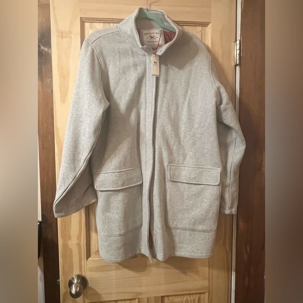 The Black Dog Light Gray Snap Collar Jacket